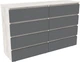Комод DC Steve 1400 х 400 х 909 мм Дуб Крафт Белый/Графитовый (DC155325) - изображение 1