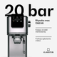 Кофемашина Klarstein SteelPresso Slim 1350 Вт, 20 бар, с сенсорным экраном, капучинатором и функцией эспрессо - изображение 2