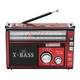 Радиоприемник проигрыватель портативный аккумуляторный с радио USB+SD+FM+AM Golon RX 381 красный - изображение 2