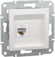 Розетка RJ45 Тип UTP категорія 5E Schneider Electric Asfora Білий без рамки EPH4370121 - изображение 1