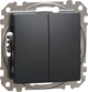 Перемикач 2-клавішний Schneider Electric Sedna Design Чорний SDD114108 - изображение 1