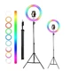 Кольцевая лампа RGB MJ260 Soft Ring Light 26 см Световое кольцо для селфи RGB (37107) - изображение 7
