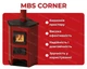 Чугунная печь - камин MBS CORNER красная - изображение 2