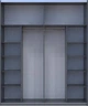 Шкаф купе G-Caiser Графит/Белый 2 ДСП / 3 части 200х60х240 см (42005228) - изображение 6
