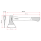 Топор 600 г, ручка пекан, 48-57 HRC INTERTOOL HT-0256 - изображение 6