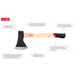 Топор 1000 г, ручка пекан, 48-57 HRC INTERTOOL HT-0258 - изображение 7