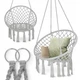Крісло-гойдалка 4FIZJO Boho Dream 80 см підвісна, плетена Grey (P-5905973404525) - зображення 3