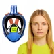 Маска для снорклінгу TSUNAMI повнолицьова, зі складною трубкою Size S/M Blue (P-5905973405454) - изображение 5