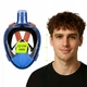Маска для снорклінгу TSUNAMI повнолицьова, зі складною трубкою Size L/XL Blue (P-5905973405461) - изображение 4