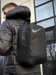 Удобный черный городской рюкзак loft с большим лого Nike мужской женский портфель для ноутбука - изображение 4