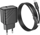 Мережевий зарядний пристрій з кабелем Hoco CS22A Value single port PD30W charger set (C to iP) Black (6942007609920) - зображення 6