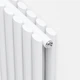 Дизайнерский радиатор IDEALE ADELE 12 2000x295 вертикальный, белый матовый (универсальное подключение) - изображение 2
