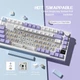 Клавіатура бездротова AJAZZ AK820 PRO 75% на Gift Switches Purple-White-Blue - зображення 5
