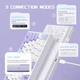 Клавіатура бездротова AJAZZ AK820 PRO 75% на Gift Switches Purple-White-Blue - зображення 8