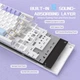 Клавіатура бездротова AJAZZ AK820 PRO 75% на Gift Switches Purple-White-Blue - зображення 6