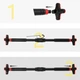 Турник раздвижной Cornix Pro+ 90-130 см XR-0287 Black/Red - изображение 6