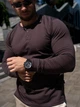 Мужской лонгслив трикотажный на пуговицах Teamv Long Casual Коричневый 3XL - изображение 7