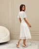 Платье миди с рукавами-бабочками FashionYouWant L белый 43456816 - изображение 4