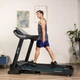 Бігова доріжка GYMTEK XT900: Електрична, 3.0 к.с., 20 км/год, Автонахил 15%, Амортизація 10 еластомерів. До 150 кг, FitShow, Складна для дому, USB, Bluetooth - зображення 13