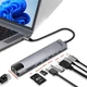 Док-станція Media-Tech USB3.1 Type-C - HDMI 4K/2xUSB-A/2xUSB-C/RJ45/SD/TF/PD 100W 8 in 1 Grey (MT5046) - зображення 5