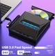 Внешний Blu-ray USB 3.0 DVD RW CD Тонкий оптический привод ROUHONG 7-1 Записывающий плеер Устройство для записи Считыватель карт памяти Проигрыватель Картридер - изображение 10