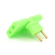 Трійник + перехідник 3 in 1, UK/US-EU, 220В, 10А, поворотний 180 °, Green - зображення 3