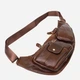 Сумка слинг через плечо мужская из натуральной кожи Vintage leather-22962 Коричневая - изображение 3