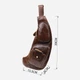 Сумка слинг через плечо мужская из натуральной кожи Vintage leather-22962 Коричневая - изображение 10
