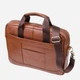 Сумка портфель мужская из натуральной кожи Vintage leather-23038 Коричневая - изображение 3