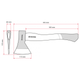 Топор 800 г INTERTOOL HT-0257 ручка пекан 48-57 HRC - изображение 7