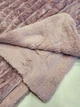 Плед-покрывало на овчине "Шарпей" Королевская полоска Malloory Home 150*200 см Сирень - изображение 3