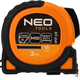 Рулетка NEO Tools Super Black сталева 3 м x 16 мм з автоматичним блокуванням, 2 кнопками стоп та магнітом 67-241 (5907558472233) - зображення 1