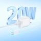 Адаптер сетевой HOCO Type-C to Type-C |1Type-C, 3A/20W, PD/QC| White - изображение 8