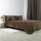 Покривало ТЕП "VELOUR" Коричневе/Ромб круглий, 180x240 - изображение 4