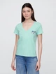 Футболка хлопковая женская GAP 425449780 S Зеленая (1159842382) - изображение 1