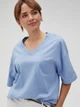 Футболка хлопковая женская Moodo L-TS-4613 XS Синяя (5904152518497) - изображение 4
