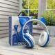 Игровые наушники STN28 для детей кошачьи ушки с подсветкой. Детские bluetooth наушники. Синий - изображение 3