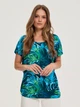 Футболка хлопковая женская Moodo L-TS-4696 36 Синяя (5904152532066) - изображение 1