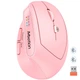 Беспроводная вертикальная мышь Meetion BTM008 Pink, Bluetooth+2.4G, эргономика 57°, аккумулятор до 400 часов - изображение 2