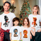 Футболки Family Look Кавун Сім'я новорічних коней M 4 шт Білий ФП013165(M) - изображение 2