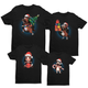 Футболки Family Look Кавун Сім'я новорічних коней M 4 шт Чорний ФП013163(M) - изображение 1
