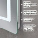 Дзеркало 90x70 см Антизапотівне LED Touch Сенсор Фасадне Підсвічування Mixxus Style MR13-90x70-REVERSE Скло 5 мм з Срібною амальгамою Алюмінієвий каркас Товщина 3 см (MI6667) - изображение 4