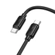 Кабель Hoco X115 Surpass 60W charging data cable Type-C to Type-C Black - зображення 1