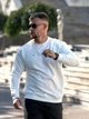 Світшот чоловічий оверсайз джемпер з бавовни білий Teamv Raise XL - зображення 1