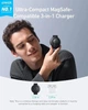 Беспроводное зарядное ANKER MagGo Wireless Charging Pad 15W 3-in-1 Foldable B25M8H11 - изображение 5