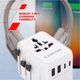 Мережевий зарядний пристрій Canyon OnTour 70 Travel Adapter EU/UK/US/AUS 70W White (CNS-TA70W1006W) - зображення 7