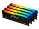 Пам'ять для настільних комп'ютерів Kingston Fury Beast DDR4 RGB 4x16Gb KF436C18BB2AK4/64 - зображення 2