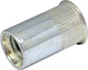 RTCs-Гайка клепальная рифленная М3/0,5-2,0 D5 1000plus уменьшенная потайная головка цинк белый 500 шт./пачка - изображение 1
