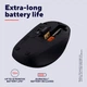 Мышь Trust 25440_TRUST Yvi+ Compact Multi-Device, WL/BT/USB-A, черный - изображение 4