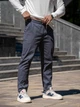 Штаны мужские из хлопка демисезонные Teamv casual sport Серо-синие S - изображение 2
